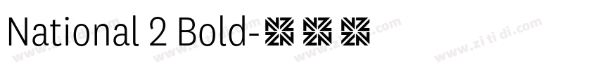 National 2 Bold字体转换